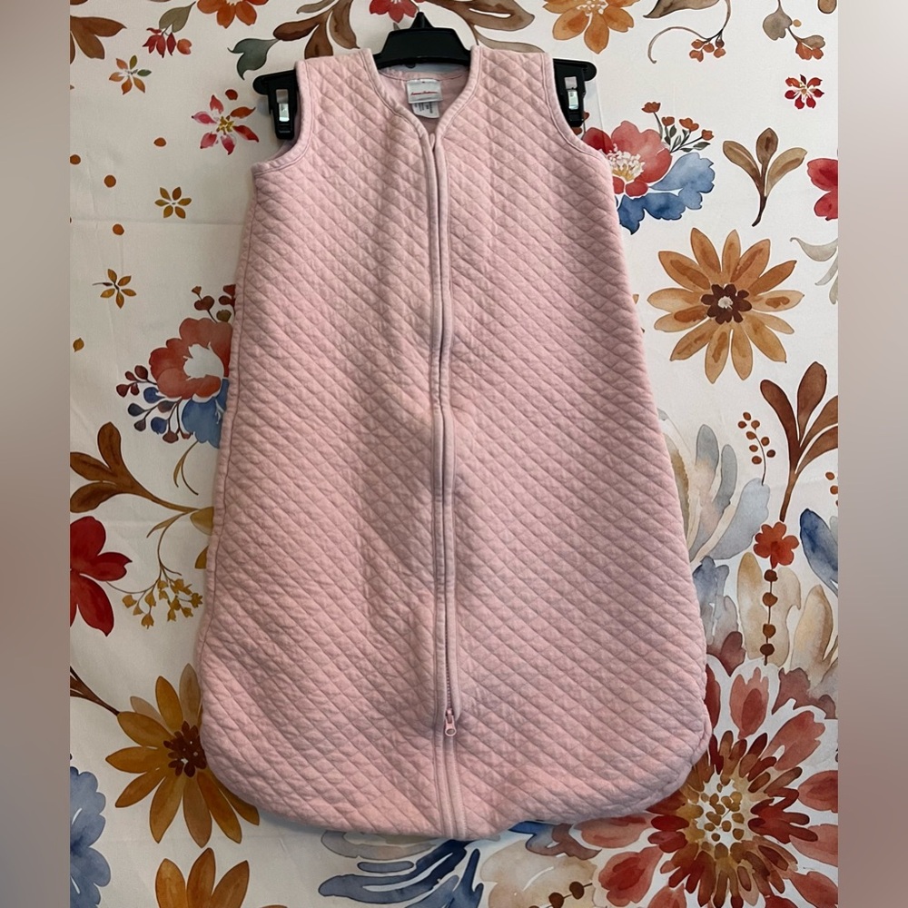 Hanna Andersson M Light Pink 100% Organic Minimal Clean Girl Wearable Sleep Sack